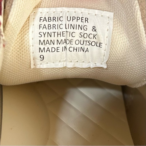 Birdies Women's Roadrunner Lace-up Sneakers Primary Plaid Red Brown Ivory Size 9 - Picture 8 of 9